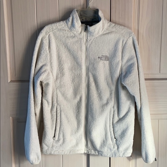 White North Face Fuzzy Jacket - Picture 1 of 2